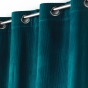 Rideau tamisant à oeillets 140 x 260 cm velours côtelé Casual Pétrole