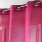 Voilage a oeillets 140 x 280 cm effet lin tissé Zazy Fuchsia