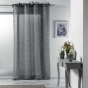 Voilage à nouettes 140 x 240 cm voile tissé Charlotte Anthracite