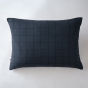 Taie d'oreiller gaze de coton tissée  50 x 70 cm Gaia Match Bleu marine