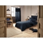 Housse de couette double gaze de coton luxe 140 x 200 cm Gaia Bleu foncé