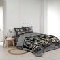 Pack parure de couette 240 x 220 cm Bigcity + DH 140x190 cm Jaune