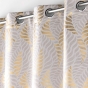 Lot de 2 Rideaux à occultant 140 x 260 cm à oeillets Imprimé Métallisé Lyra Blanc