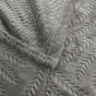 Plaid 125 x 150 cm flanelle relief unie nelia Gris