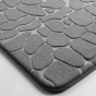Tapis de bain 50 x 120 cm microfibre unie relief ricochet Anthracite