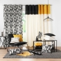 Tapis rectangle 50 x 80 cm coton tisse uni+fils coupes juline Naturel