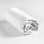 Drap housse 2 personnes 140 x 190 x 30 cm coton bio Biolina Blanc