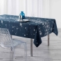 Nappe rectangle 150 x 300 cm polyester imprime metallise constellation Marine