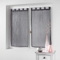Paire droite passants 2 x 45 x 90 cm voile sable applique filiane Anthracite