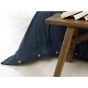 Housse de couette chaude en flanelle 140 x 200 cm Candice Bleu foncé