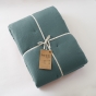 Édredon 180 x 240 cm - Double Gaze de Coton 125 gr/m² - Uni Gaïa Bleu Canard