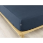 Pack Housse de couette chaude en flanelle 140 x 200 cm + drap housse 90x190 Bleu