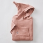 poncho enfant mixte 2/5 ans gaze de coton unie gaïa rose pêche