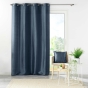 Lot de 2 rideaux effet soie 140 x 240 cm Shana Bleu marine