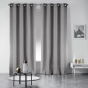 Lot de 2 rideaux occultant a oeillets 135 x 240 cm uni Gris perle