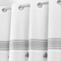Rideau tamisant 140 x 240 cm 100% coton brodé  Amaya Gris