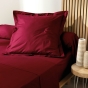 Taie d'oreiller vp 63 x 63 cm uni bio 57 fils gots biolina  +p. bourdon Bordeaux