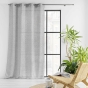 Voilage a oeillets 140 x 240 cm effet lainage Loulaine Gris