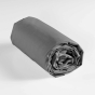 Lot de 2 draps housse king size 180 x 200 cm coton 57 fils Anthracite