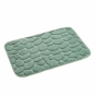 Tapis de bain 50 x 80 cm microfibre unie relief ricochet Tilleul