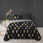Housse de couette imprimée 220 x 240 cm + 2 taies 100% coton 57 fils Calidor