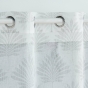 Panneau a oeillets 140 x 280 cm voile tisse applique levita Blanc