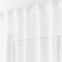Voilage a passants caches 140 x 240 cm effet lin tisse Haltona Blanc