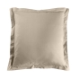 Taie d'oreiller 63 x 63 cm uni 57 fils lina  +point bourdon Sable