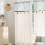 Lot de 2 Rideaux à Œillets Hera - 140 x 240 cm - Coton/Polyester avec Pompons