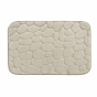 Tapis de bain 50 x 80 cm microfibre unie relief ricochet Taupe