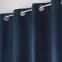 Rideau a oeillets 140 x 180 cm 100% occultant thermique Crepuscule Bleu