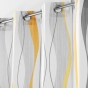 Lot de 2 Rideaux déco a oeillets 140 x 260 cm polyester imprime Ondulys Jaune/Blanc