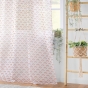 Lot de 2 Voilages art déco a oeillets 140 x 240 cm metallisé Lorea Rose