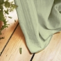 Rideau Galon Fronceur 140 x 240 cm - Double Gaze de Coton - Uni Gaïa Vert d’Eau