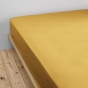 Pack drap plat 240 x 300 cm + Drap housse 140x 190 cm Double gaze de coton safran