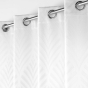 Rideau a oeillets 140 x 260 cm jacquard victoria Blanc