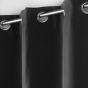 Rideau a oeillets 135 x 180 cm isolant thermique microfibre Micropolar Noir