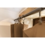 Rideau ajustable + 8 anneaux pince gaze de coton luxe 140 x 300 cm Gaia Camel
