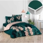 Pack parure de couette 240 x 220 cm Belline + drap housse 140 x 190 x 30 Pétrole
