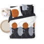 Parure de couette imprimée 220 x 240 cm + 2 taies 100% coton 57 fils Obls