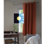 Lot de 2 Rideaux occultant luxe spécial petites fenêtres 140 x 180 cm Obscure Terracotta