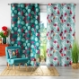 Rideau a oeillets 140 x 260 cm polyester imprime caracas Bleu