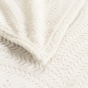 Plaid 125 x 150 cm flanelle relief unie nelia Naturel