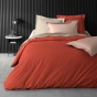 Housse de couette 2 personnes 260 x 240 cm percale de coton 78 fils Tomette