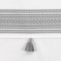 Rideau tamisant 140 x 240 cm 100% coton brodé  Amaya Gris
