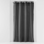 Lot de 2 rideaux à oeillets 140 x 240 cm Coton lavé Linette Anthracite