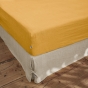 Drap housse 180 x 200 cm – Lin lavé Soline Miel - Bonnet 30 cm