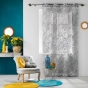 Panneau a oeillets 140 x 280 cm voile sable imprime milady Gris