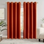 Lot de 2  Rideaux occultant a oeillets 135 x 240 cm Occult Terracotta