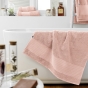 Drap de douche 70 x 130 cm éponge unie garance rose poudré Rose